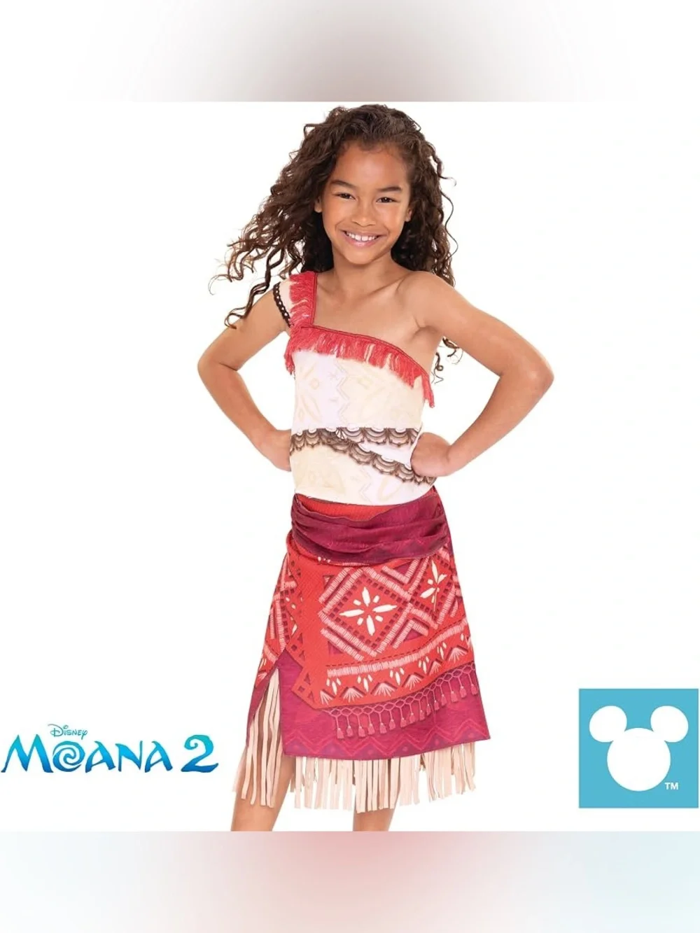 Disney Moana 2 Girls Fashion Dress Up Play Costume NWT